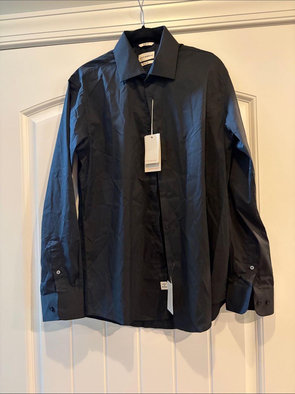 Lucky Brand Men's Black Button-Down Casual Shirt